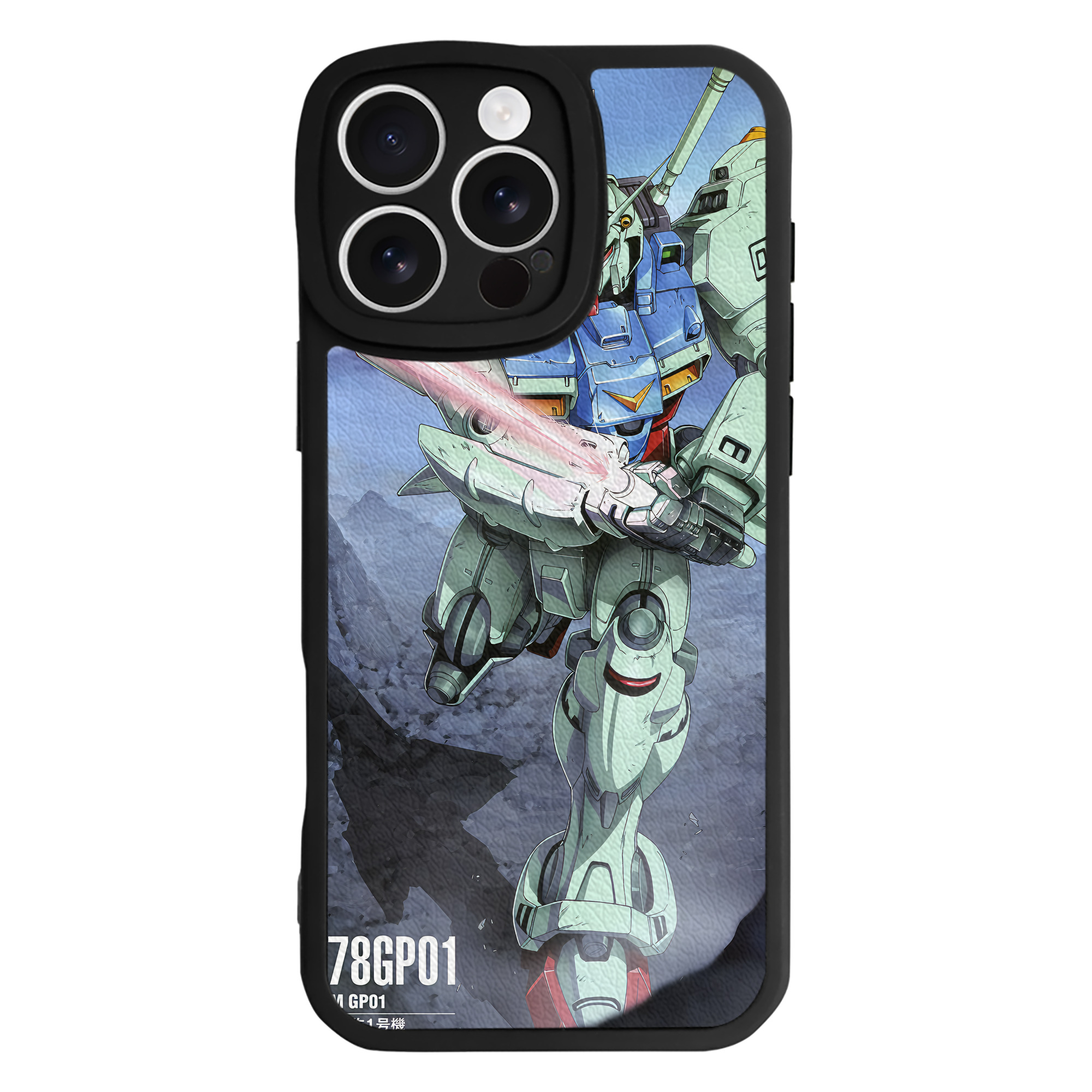 （画像用） 機動戦士ガンダム Mobile Suit Gundam 【iPhone 16シリーズ対応】シリコンスマホケース（レザー調） 材質：シリコン